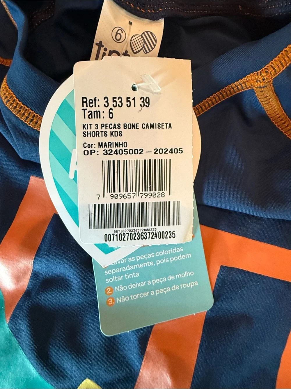 NWT. Tip Top. Boys 3 Piece Swim Set. Navy with Crocodiles. Size 6